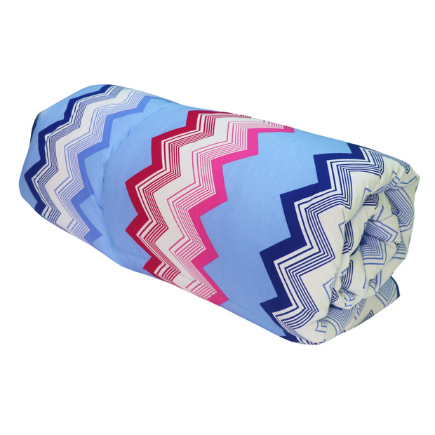 Blue Chevron - Baby Quilt | Baby Blanket