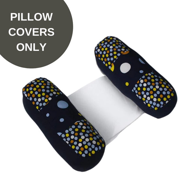 Covers Only - Anti Roll Pillow Cover - Set of 2 - Magic Polka