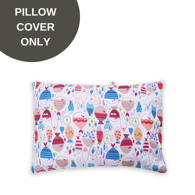 Cover Only - Toddler Pillow Cover - Colorfull Fishes