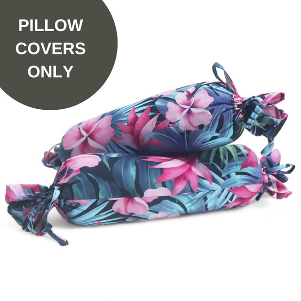 Covers Only - Anti Roll Pillow Cover - Set of 2 - Tropika