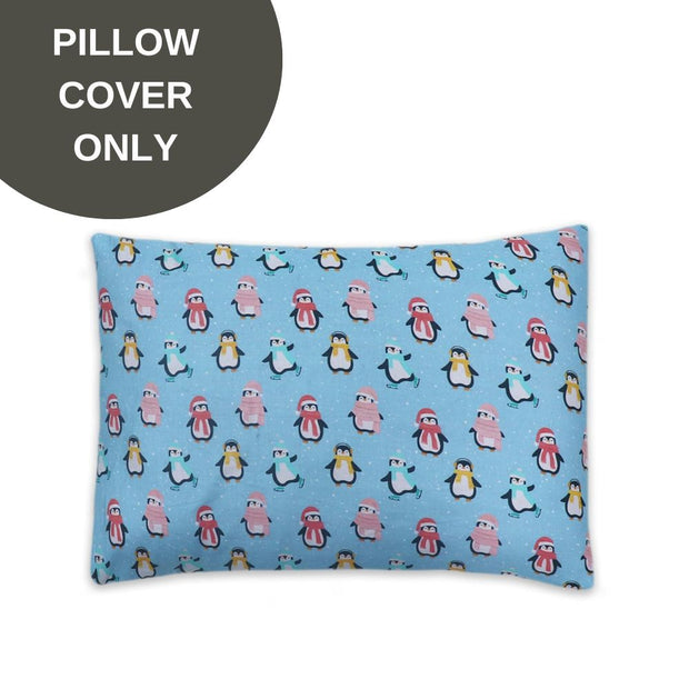 Cover Only - Toddler Pillow Cover - Dancing Penguins