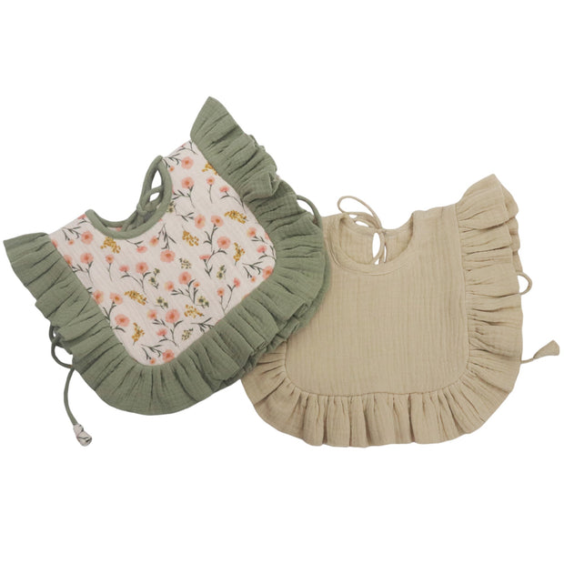 Kradyl Kroft Set of 2 premium Muslin Cotton Bibs