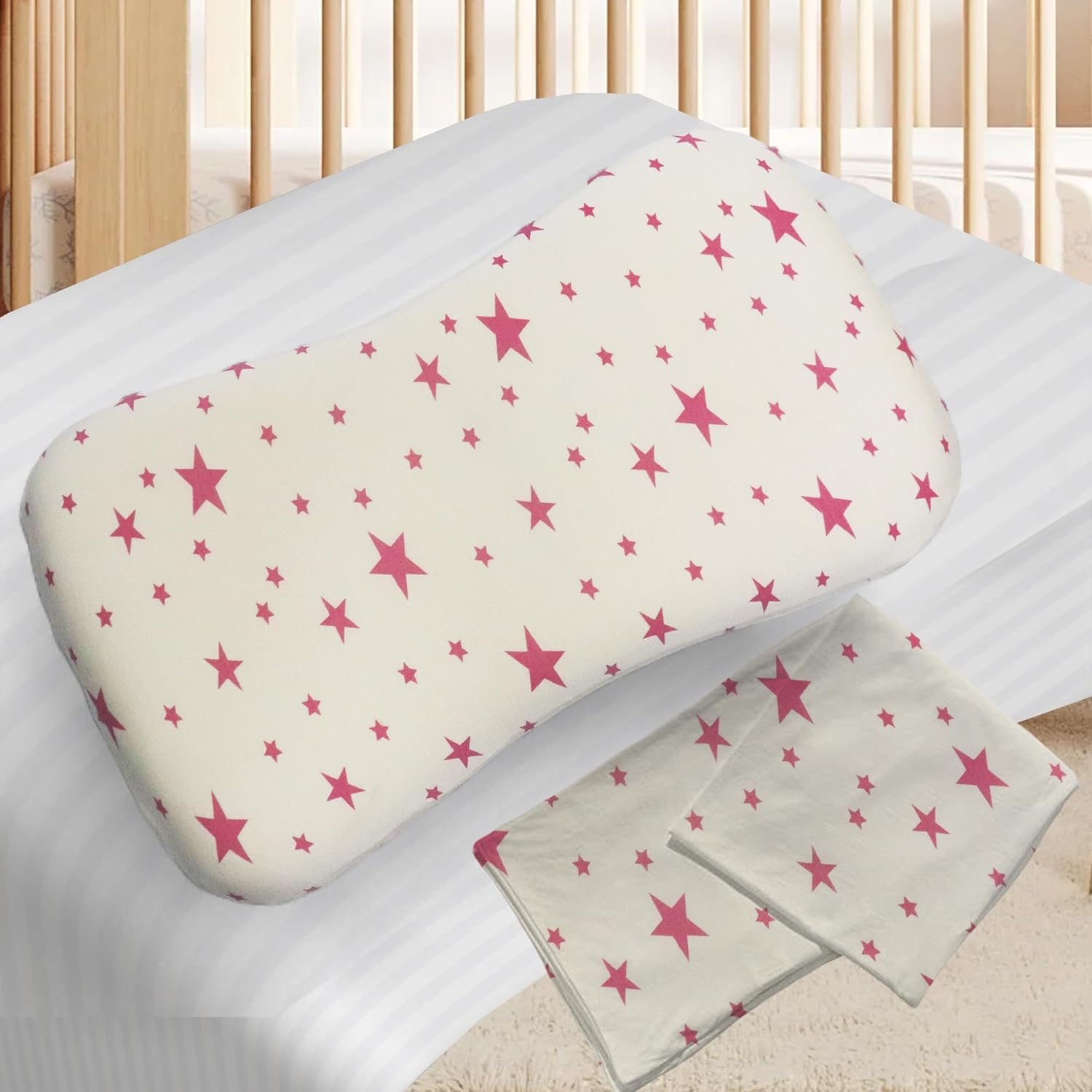 Contour Memory Foam Kids Pillow |Toddler Memory Foam Pillow for 12 Months Plus - Star