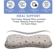 Contour Memory Foam Kids Pillow |Toddler Memory Foam Pillow for 12 Months Plus - Star