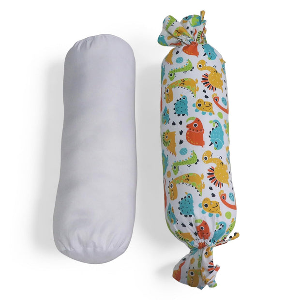 Cute Dinos - Microfiber Set of 2 Baby Bolster Pillows