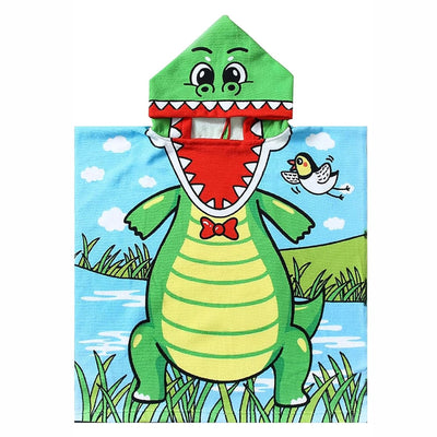 Dino Hooded Poncho Towel for Kids |Printed Cape Towels for Kids