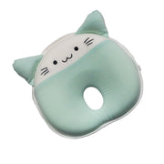 Green Kitten Memory Foam Head Shaping Pillow for Baby