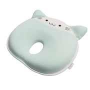 Green Kitten Memory Foam Head Shaping Pillow for Baby