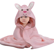 Rabbit Cotton Hooded Baby Bath Towel with Baby Loofah