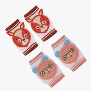 Fox and Bear Set of 2 Baby Knee Pads