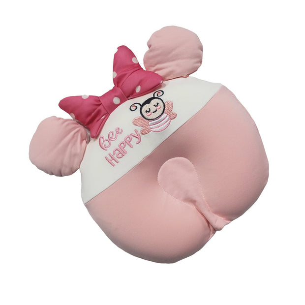 Pink Mouse Kitten Memory Foam Head Shaping Pillow for Baby