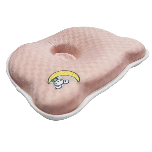 Pink Teddy Kitten Memory Foam Head Shaping Pillow for Baby