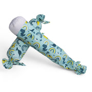 Teal Dinos - Microfiber Set of 2 Baby Bolster Pillows