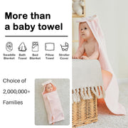 Cute Elli Cotton Hooded Baby Bath Towel with Baby Loofah