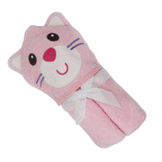 Kitty Cotton Hooded Baby Bath Towel with Baby Loofah