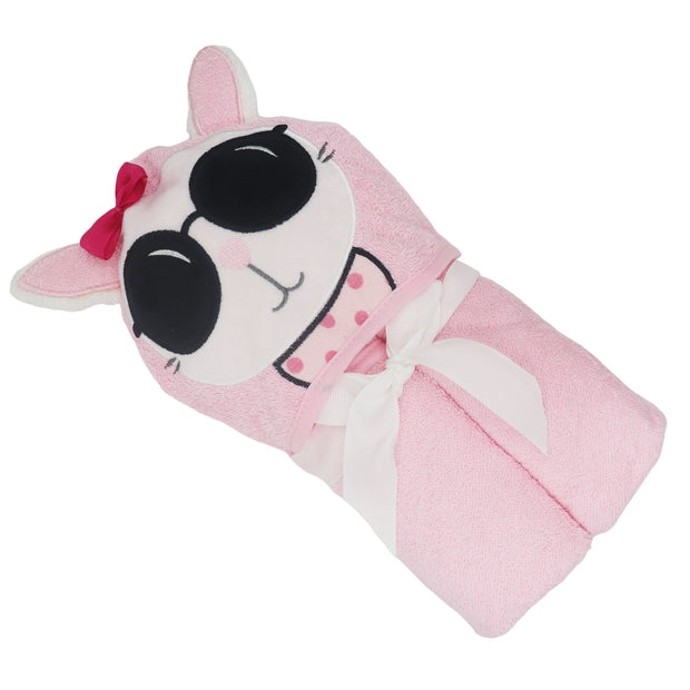 Hello Kitty Cotton Hooded Baby Bath Towel with Baby Loofah