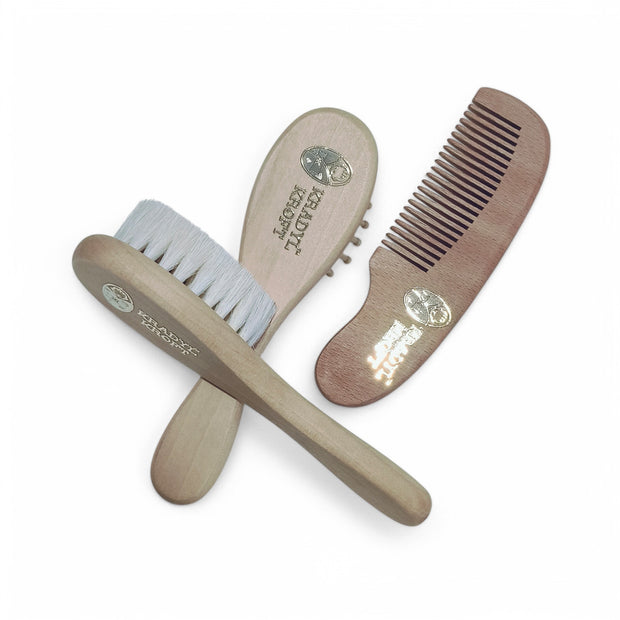 Kradyl Kroft 3 Piece Premium Baby Brush & Comb Set | Baby Hair Brush Set