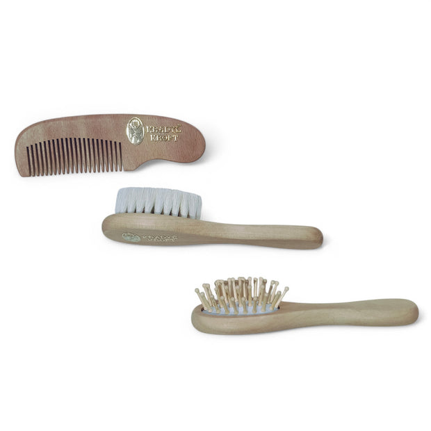 Kradyl Kroft 3 Piece Premium Baby Brush & Comb Set | Baby Hair Brush Set