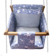 Gray Star- Baby Swing | Jhula | Wooden Base