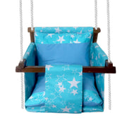 Cyan Star - Baby Swing | Jhula | Wooden Base