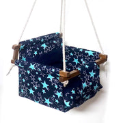 Navy Star - Baby Swing | Jhula | Wooden Base