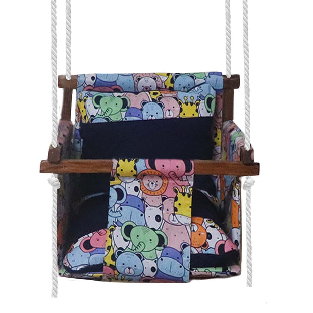 Happy Zoo- Baby Swing | Jhula | Wooden Base