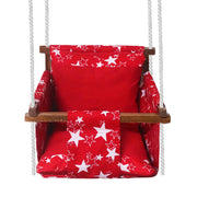 Red Star - Baby Swing | Jhula | Wooden Base